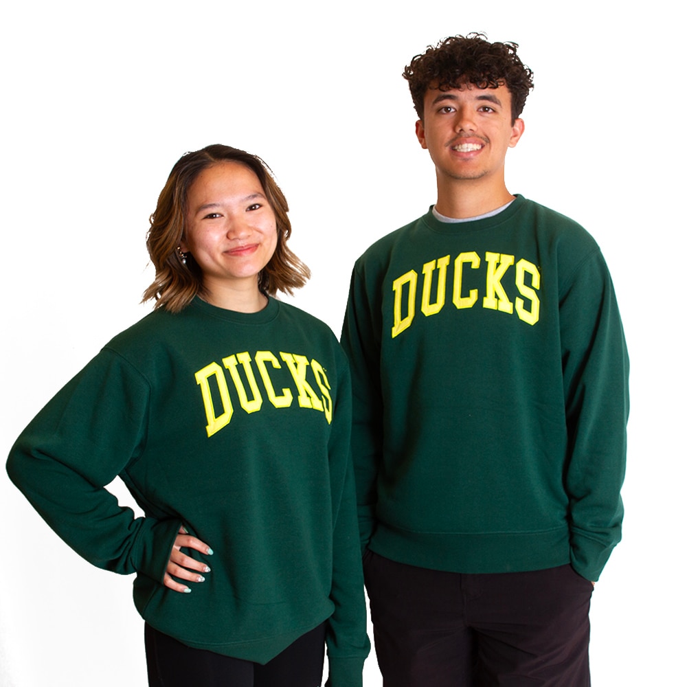 Arched Ducks, Zoozatz, Green, Pullover, Polyester Blend, Men, Yellow Suede, Sweatshirt, 341866